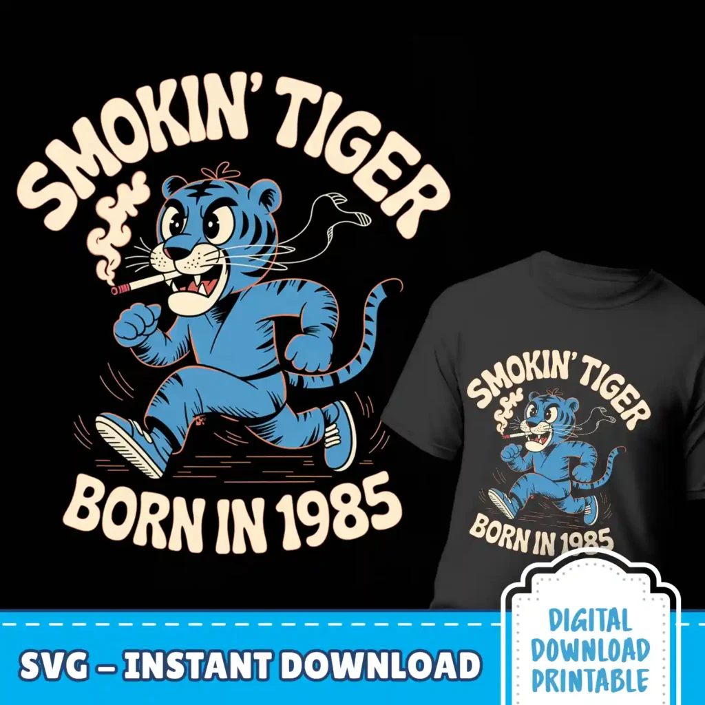 Smokin Tiger Born in 1985 SVG